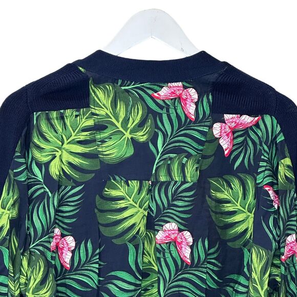 Sandrine Rose Butterfly Fern Mixed Media Wool Cardigan Sweater Women Small NWT - Picture 6 of 12